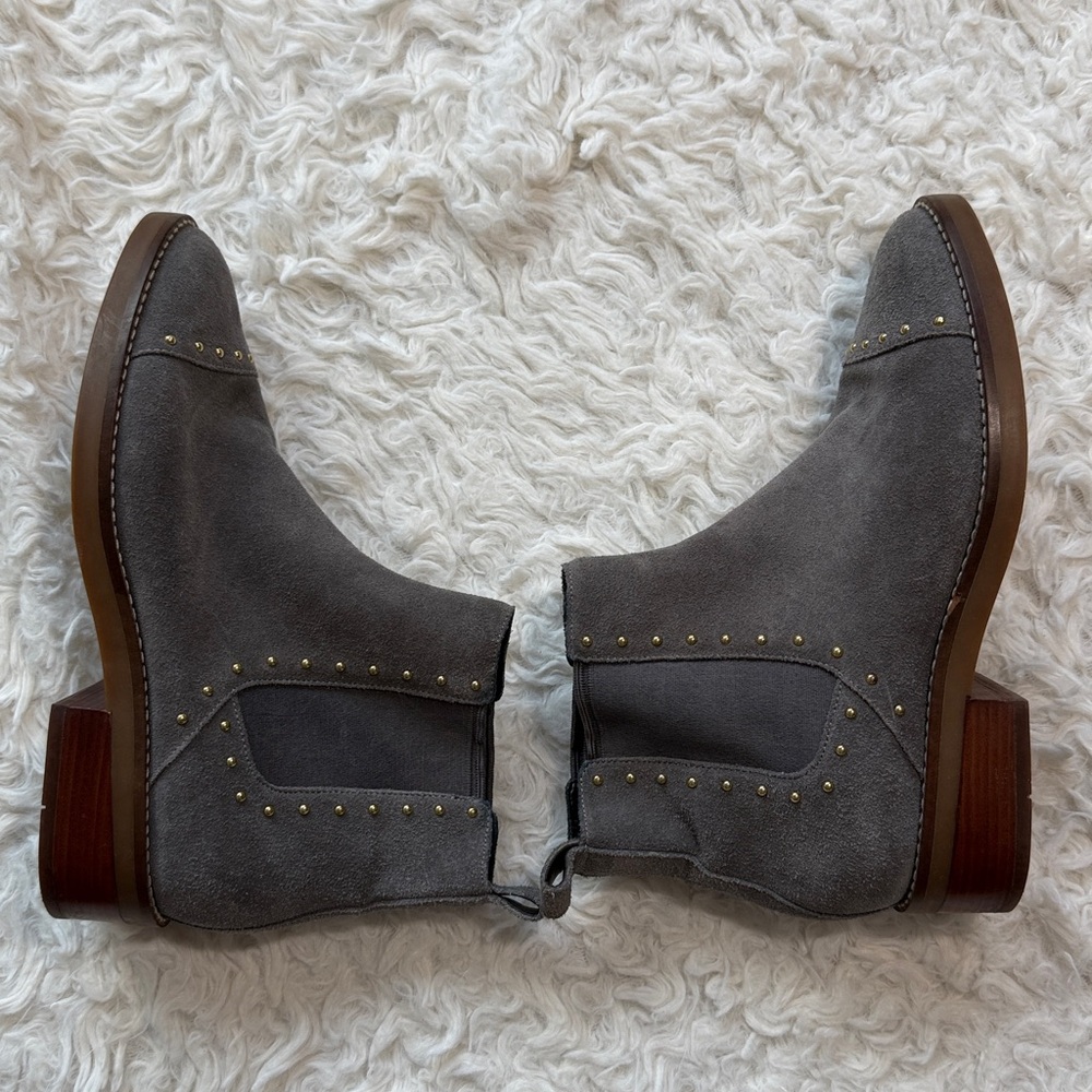 Cole Haan Women's Mara Grand Chelsea Gray Studded Ankle Boots size 7.5 - Picture 4 of 7